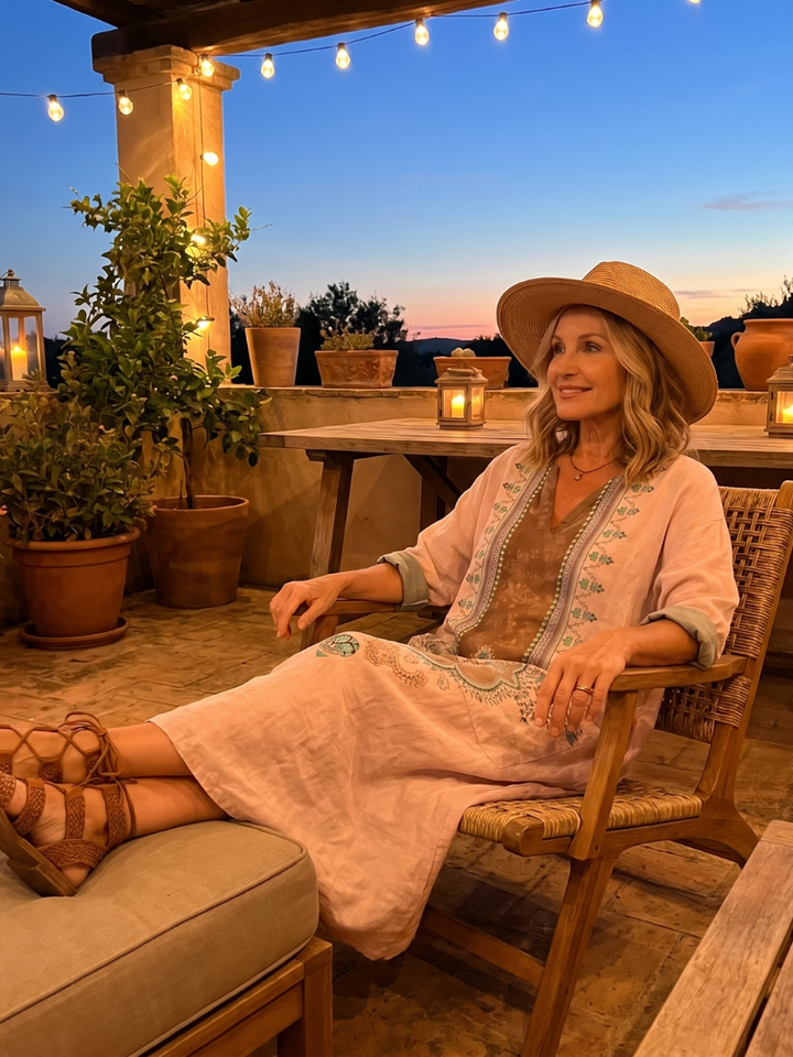 Agnès Paris | Robe Midi Brodée à Poches Mathilde