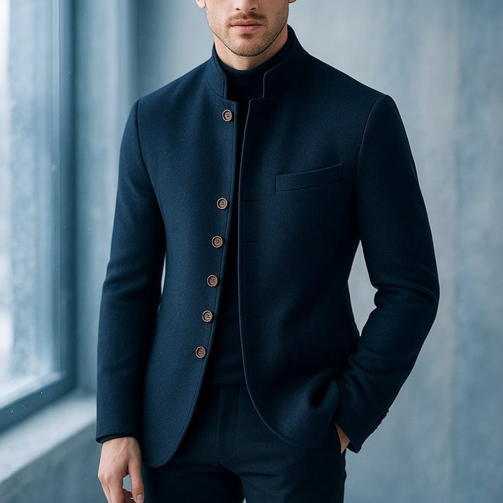 Agnès Paris | VESTE EN LAINE AVEC COL DROIT