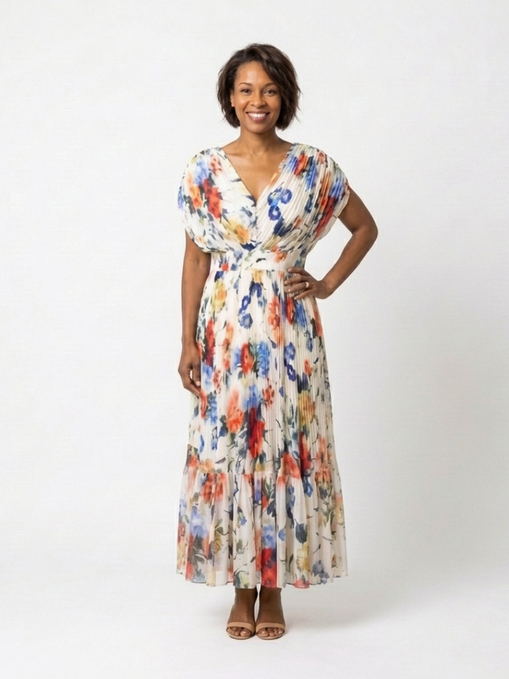 Agnès Paris | Robe Midi Fleurie Plissée Savannah