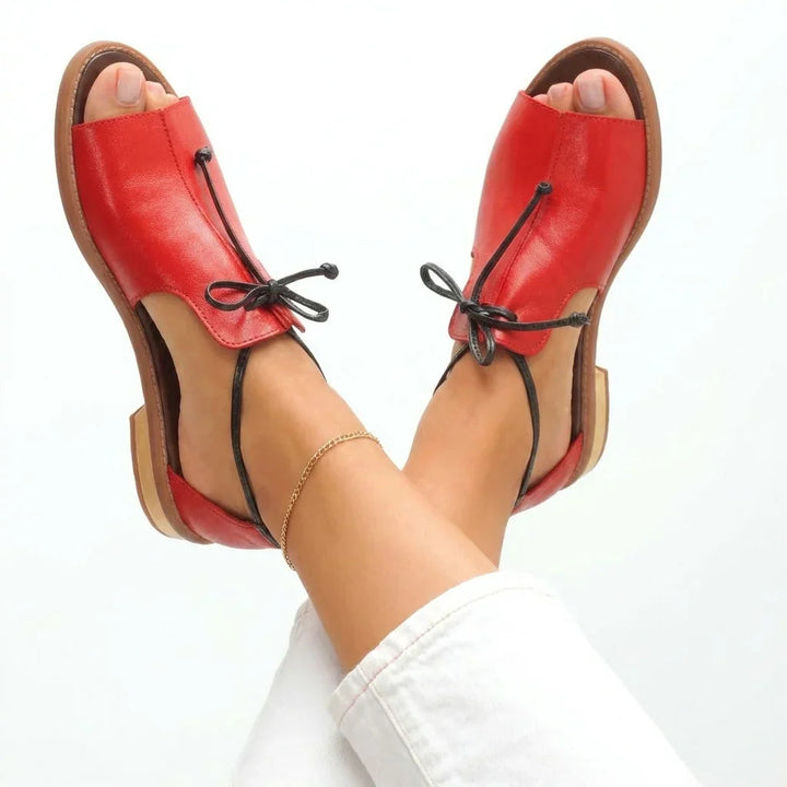 Agnès Paris | Sandales Plates en Cuir Nicole