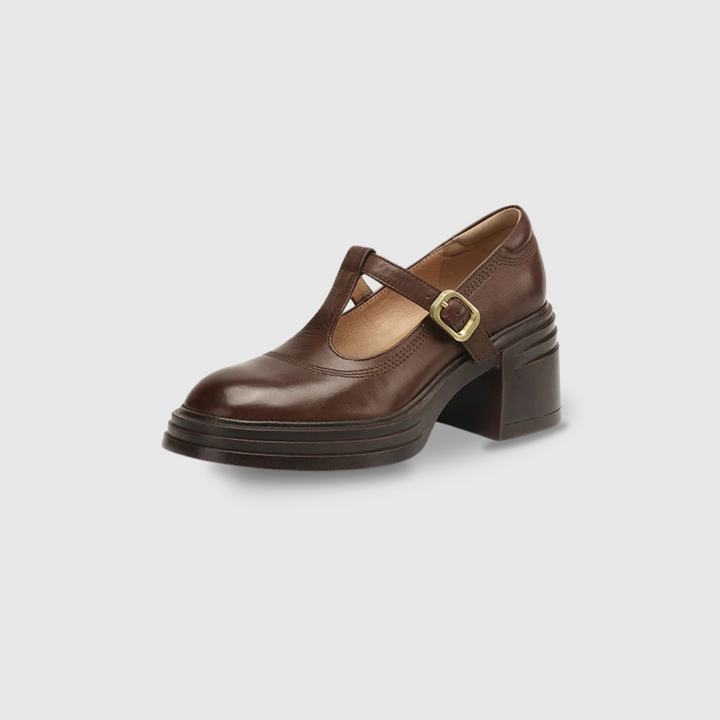 Agnès Paris | Escarpins Talon Large Rétro Claire