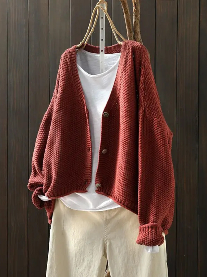 Agnès Paris | Cardigan Maille Épaisse Col V Élina