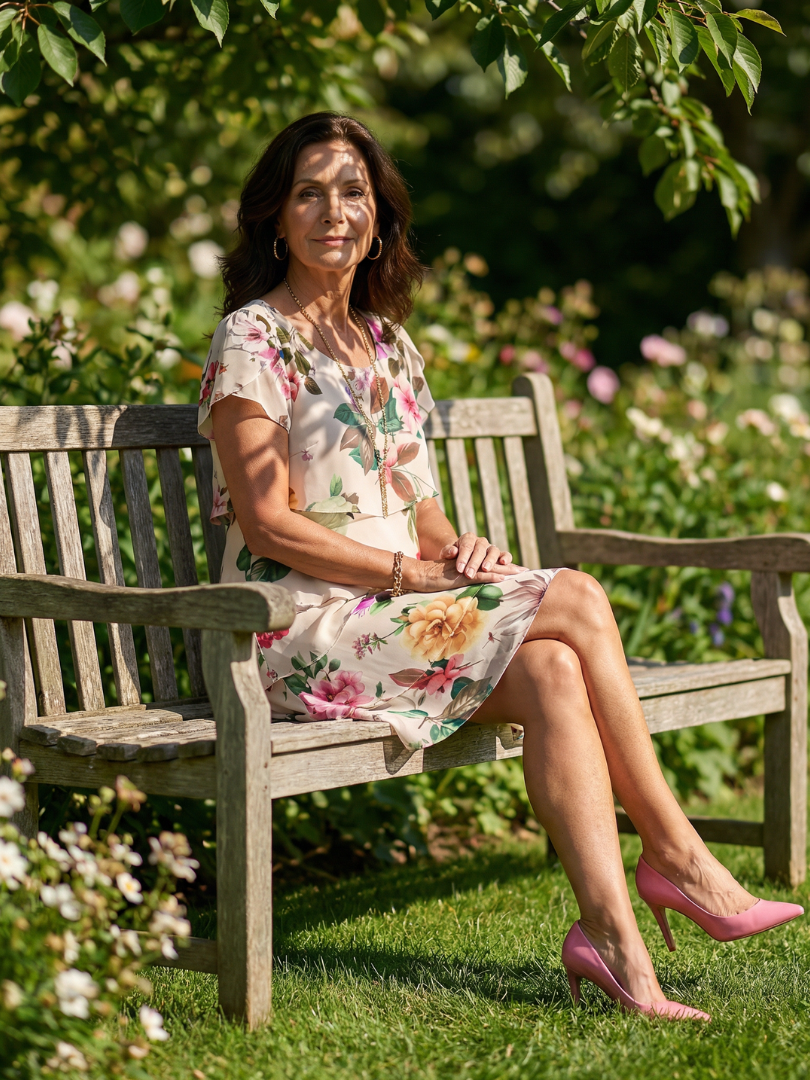 Agnès Paris | Robe Midi en Pétales Raffinés Silas