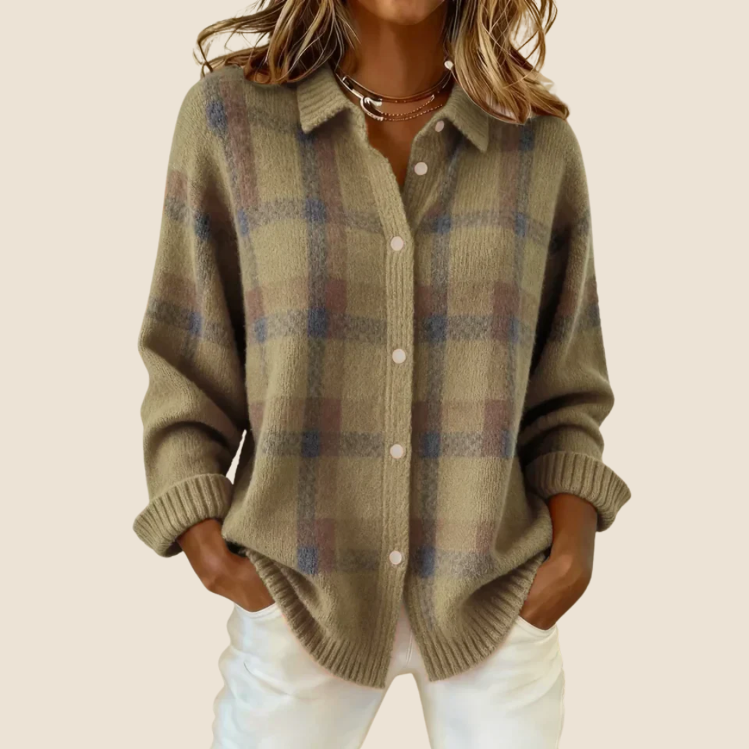 Agnès Paris | Veste-Chemise en Maille à Carreaux Florence