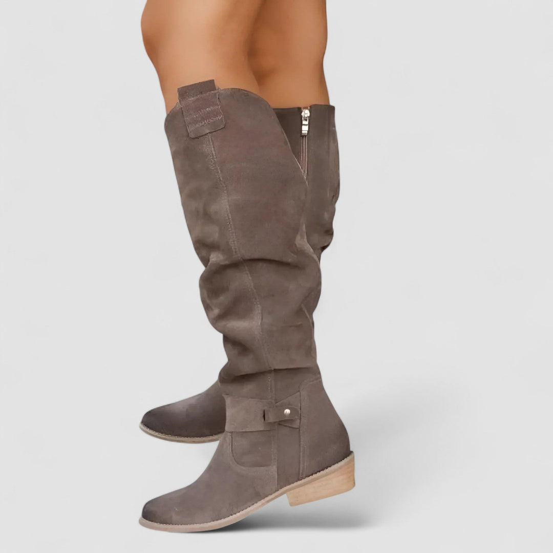 Agnès Paris | Bottes Hautes Effet Daim Manon