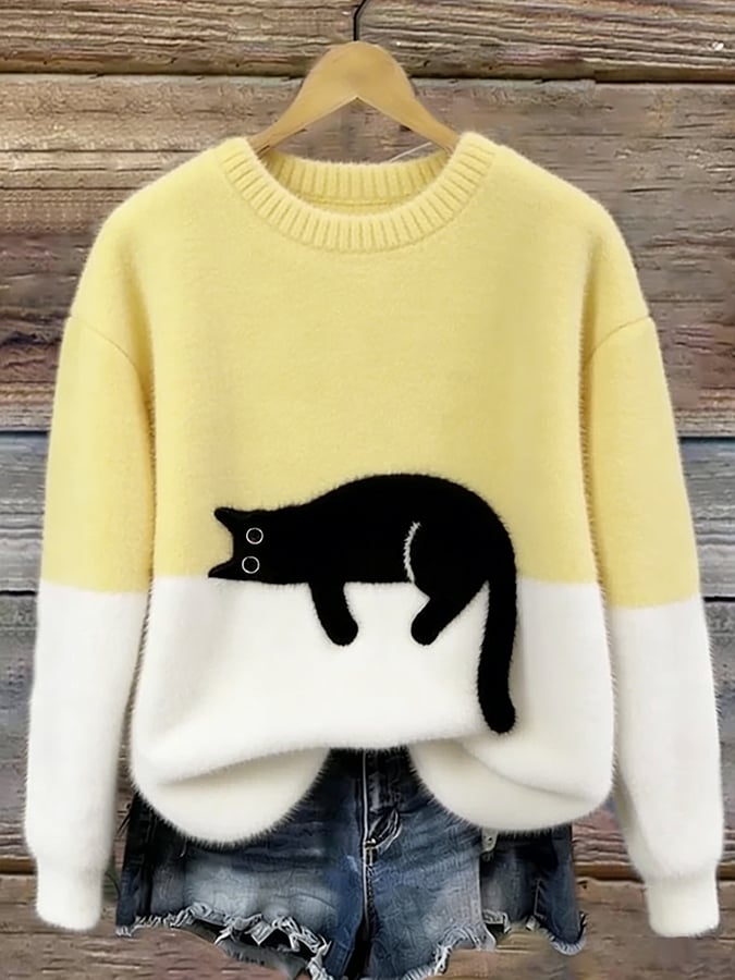 Agnès Paris | Pull Douillet Chat Endormi Charlotte