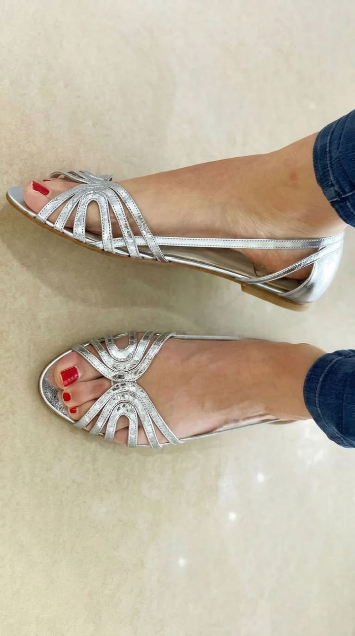 Agnès Paris | Mules Plates Dorées Aveline