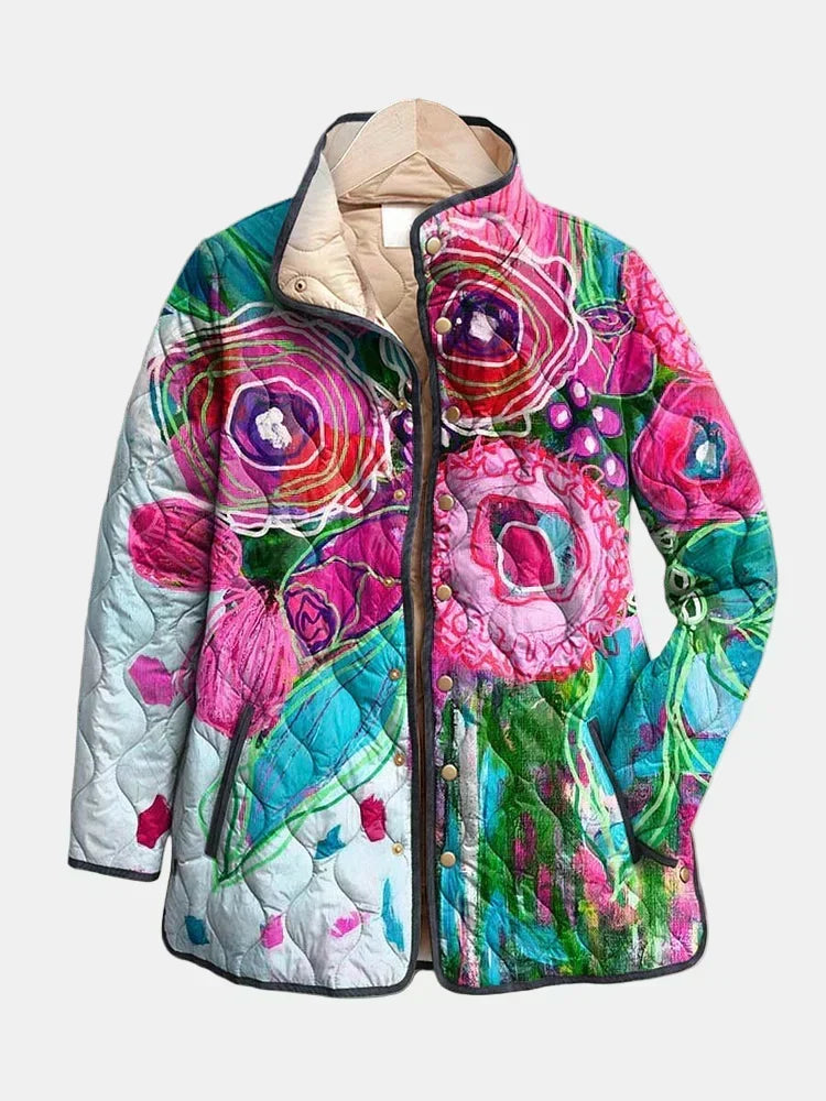 Agnès Paris | Veste Matelassée Aquarelle Florale Lucie