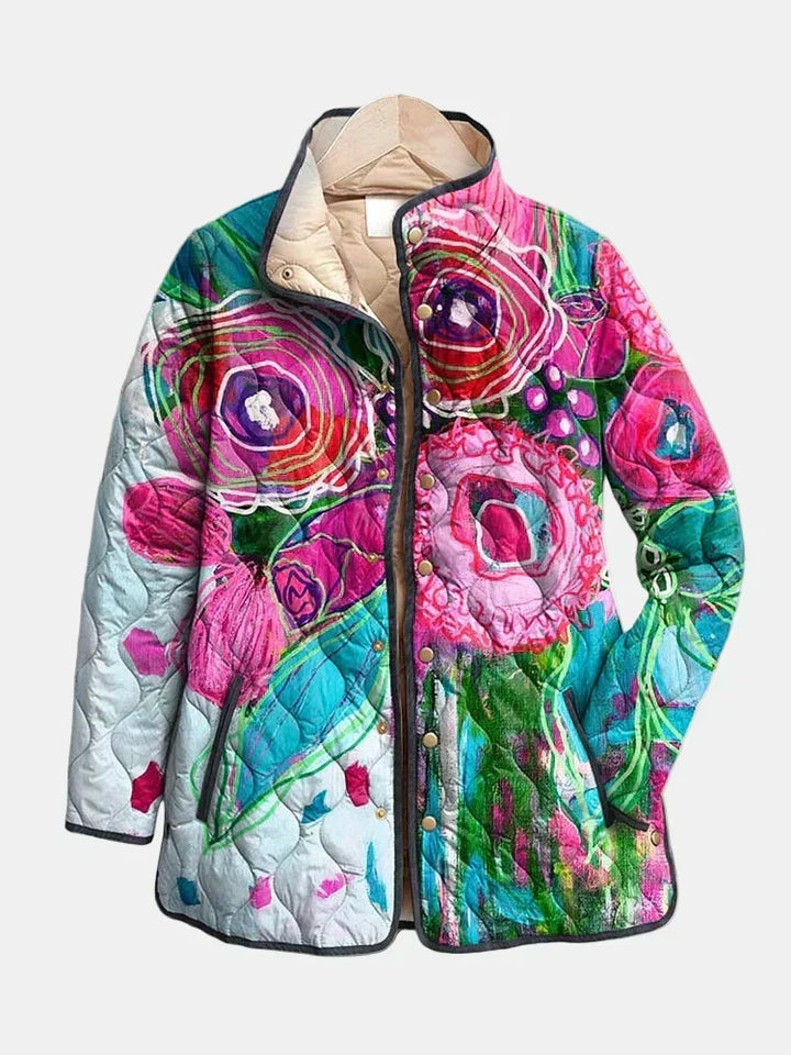 Agnès Paris | Veste Matelassée Aquarelle Florale Lucie