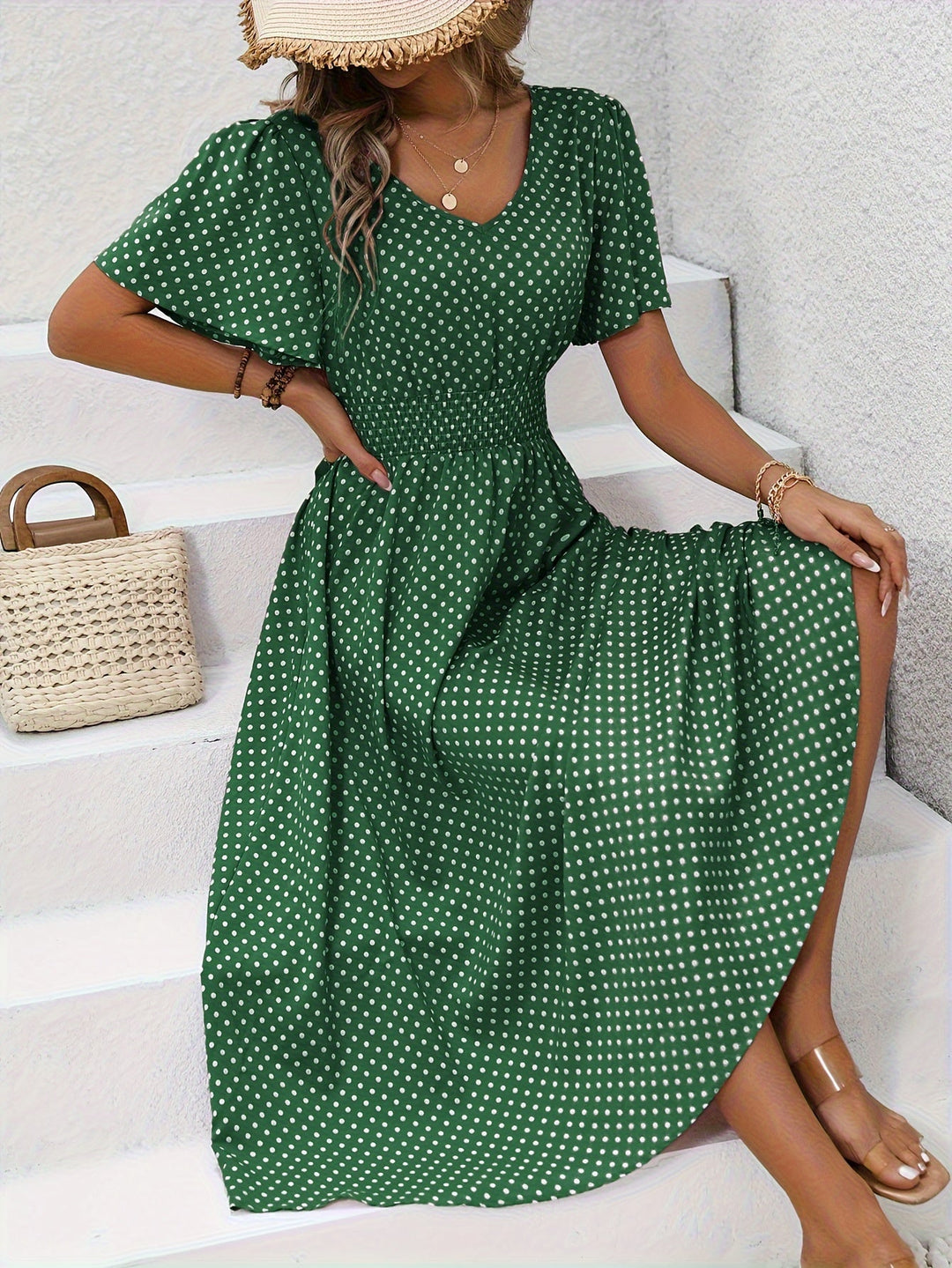 Agnès Paris | Robe Élégante Pois Élisa