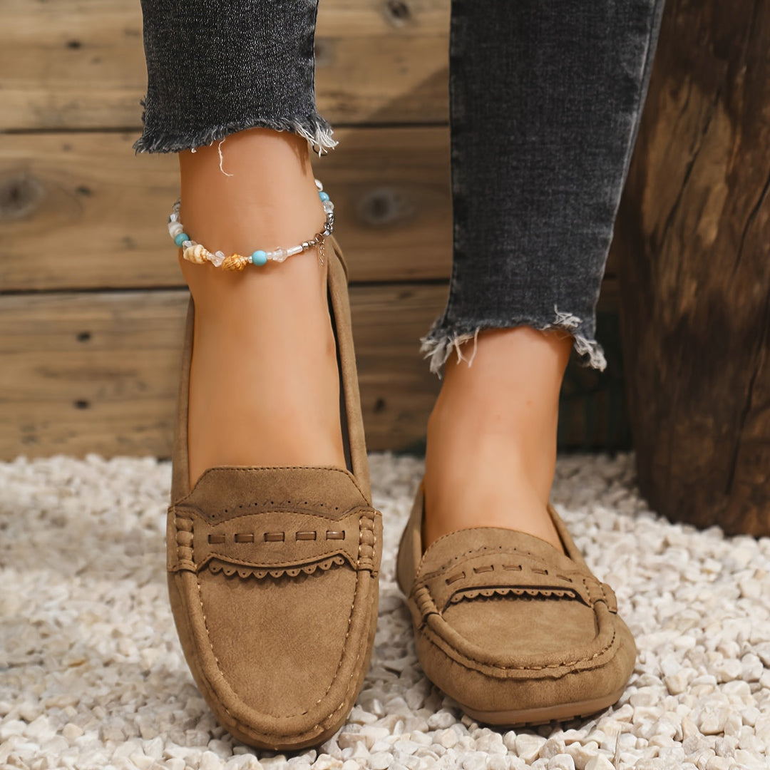 Agnès Paris | Mocassins Effet Daim Festonnés Marie