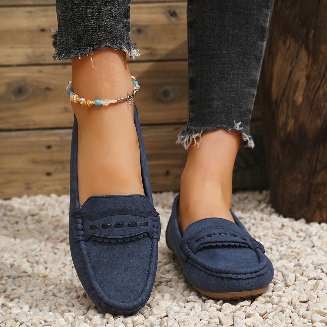 Agnès Paris | Mocassins Effet Daim Festonnés Marie