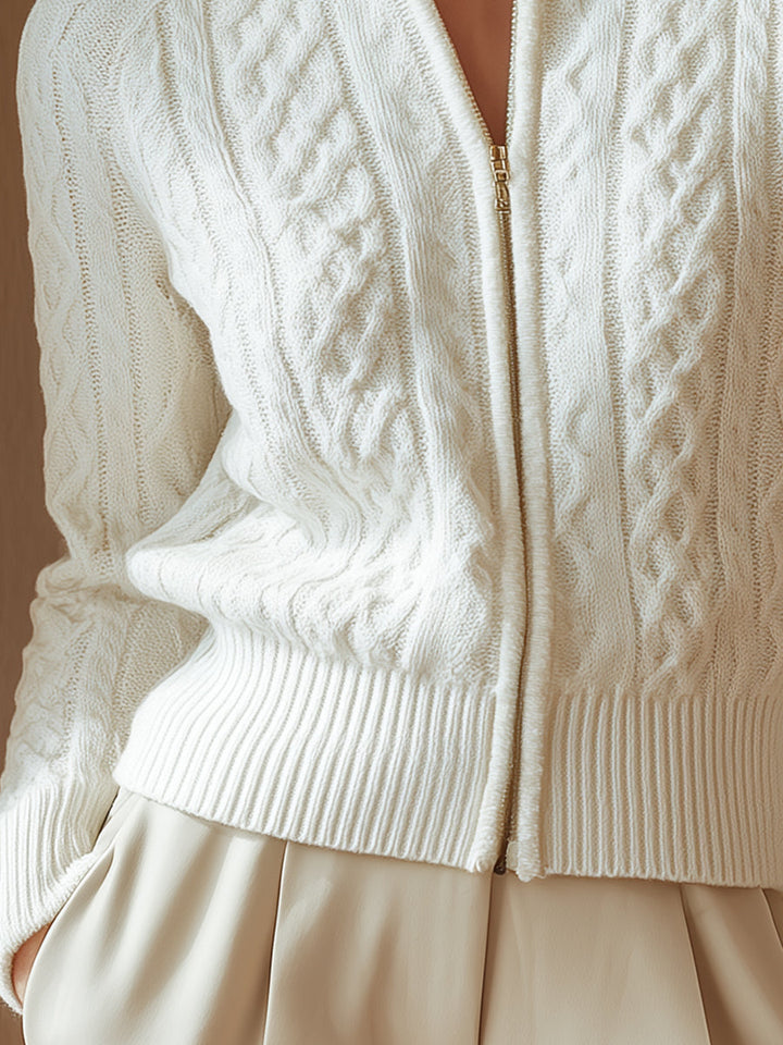 Agnès Paris | PULL COL MONTANT EN MAILLE DOUCE IMPRIMÉE