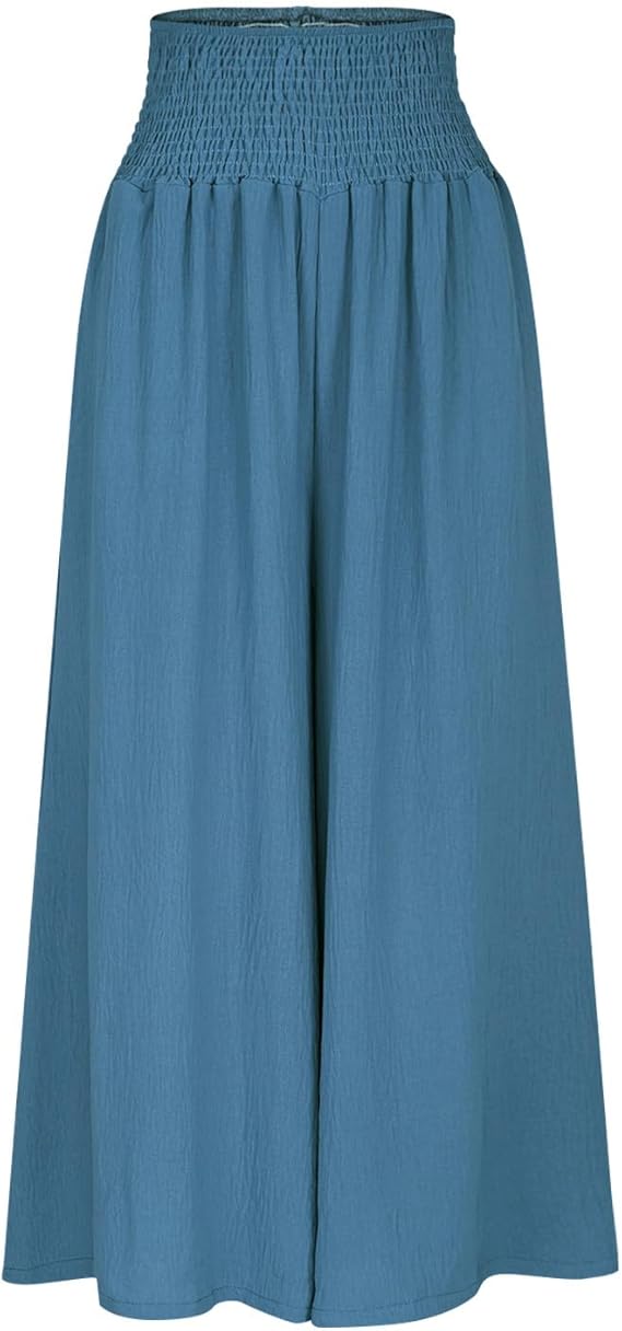 Agnès Paris | Pantalon large pour femme avec taille smockée