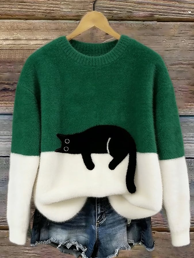 Agnès Paris | Pull Douillet Chat Endormi Charlotte