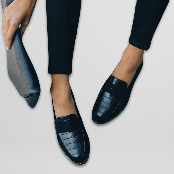 Agnès Paris | Mocassins Façon Croco Aveline