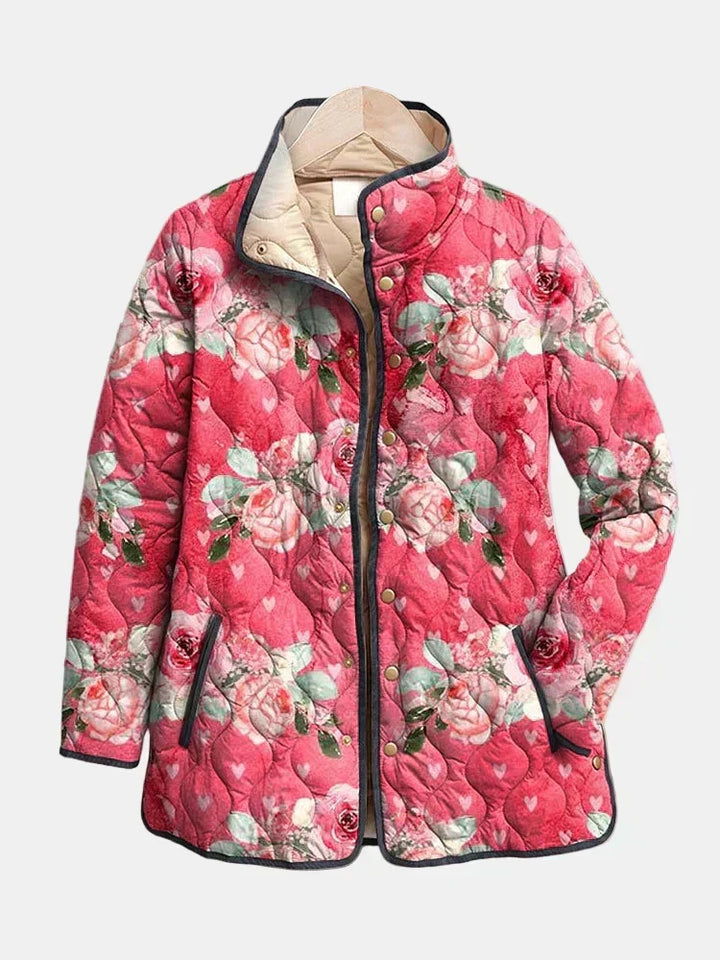 Agnès Paris | Veste Matelassée Roses Poudrées Christine