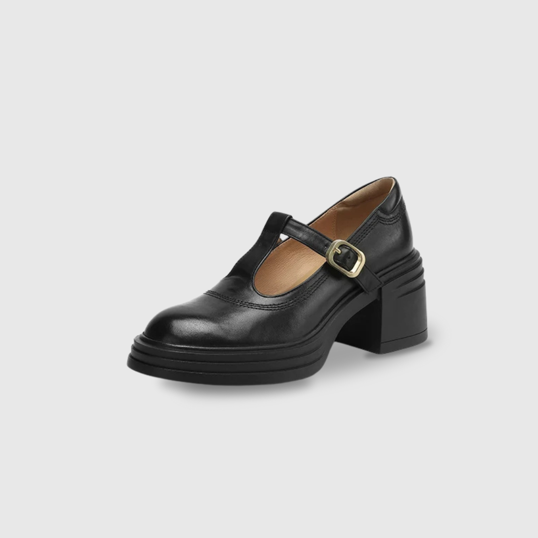 Agnès Paris | Escarpins Talon Large Rétro Claire