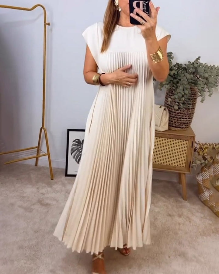 Agnès Paris | Robe Plissée Sans Manches