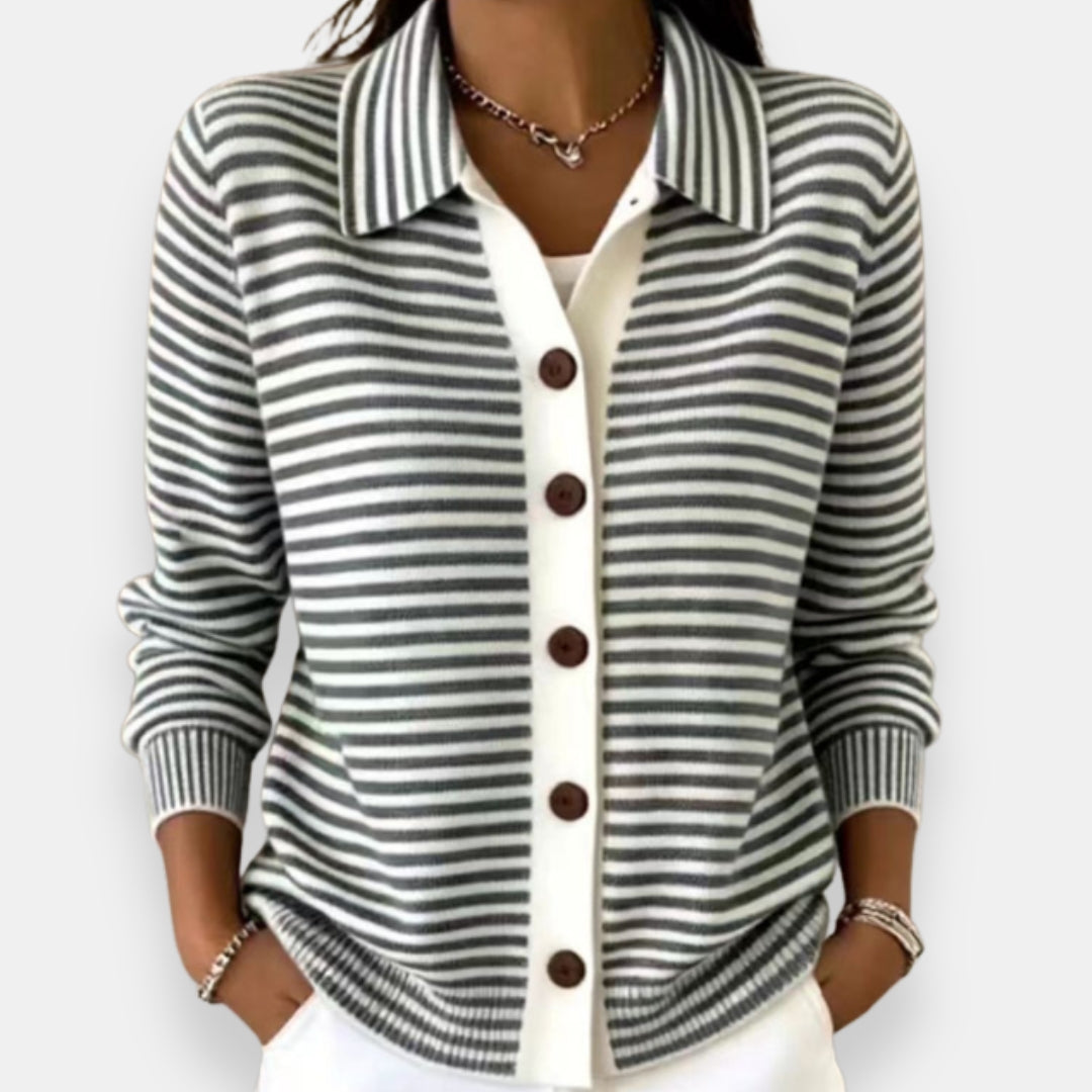 Agnès Paris | Cardigan Rayé à Boutons Camille