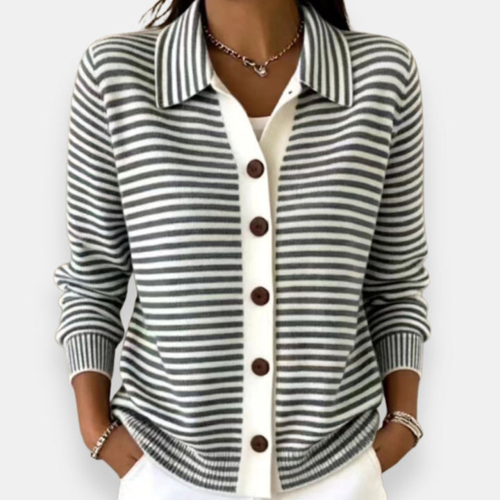 Agnès Paris | Cardigan Rayé à Boutons Camille