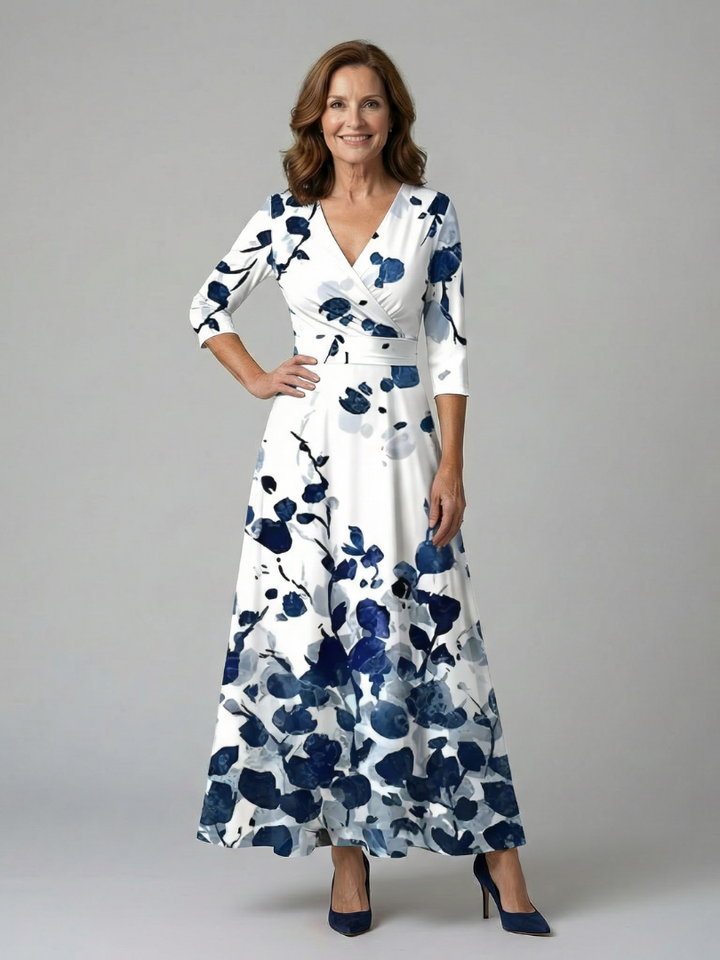 Agnès Paris | Robe Midi Croisée à Col Celine