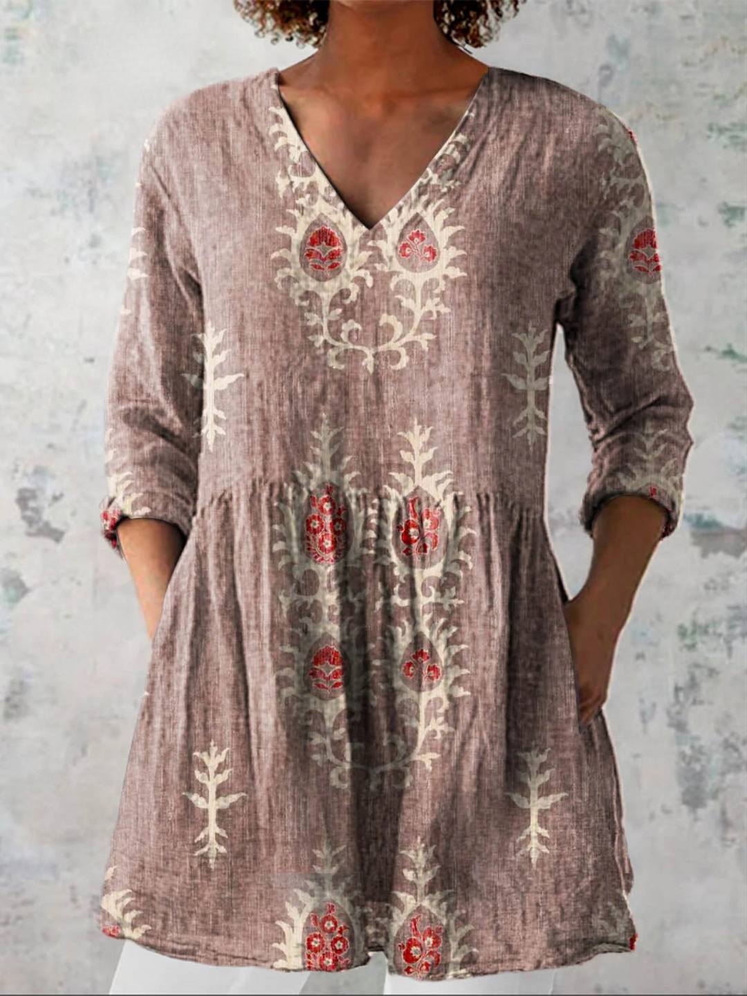 Agnès Paris | Blouse Longue Col V Fluide Aveline