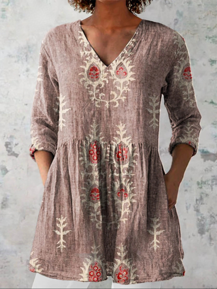 Agnès Paris | Blouse Longue Col V Fluide Aveline