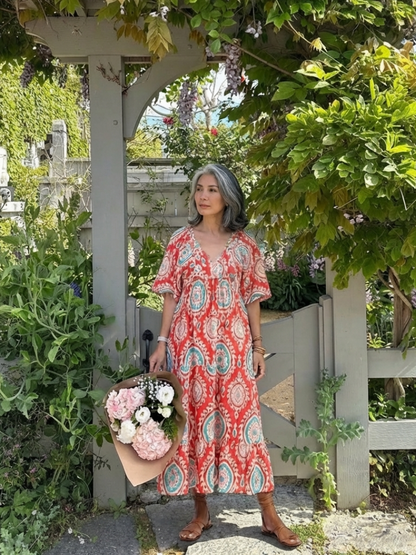 Agnès Paris | Robe midi à imprimé paisley Zaria