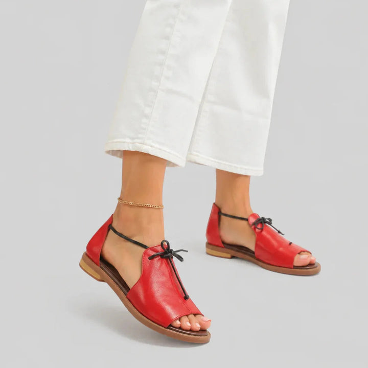 Agnès Paris | Sandales Plates en Cuir Nicole