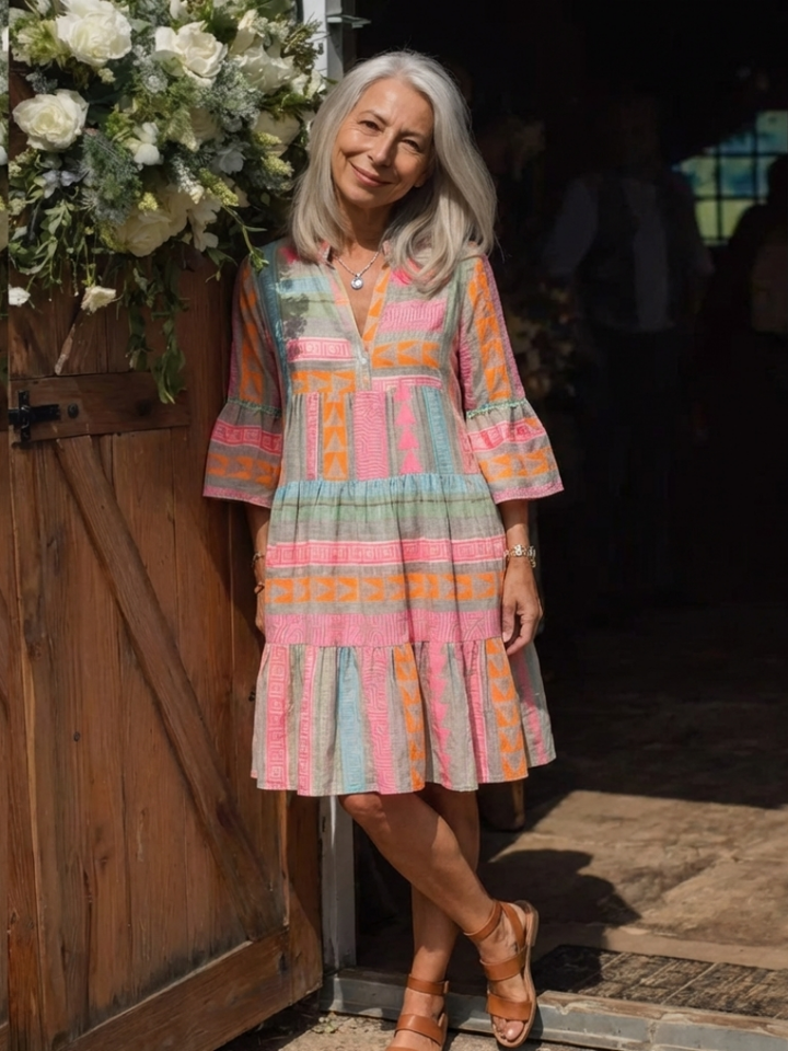 Agnès Paris | Robe à Imprimé Géométrique Maelle