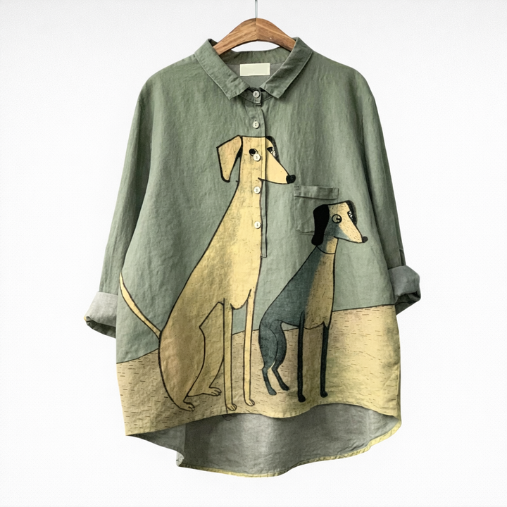 Agnès Paris | Blouse Élégante à Motif Canin
