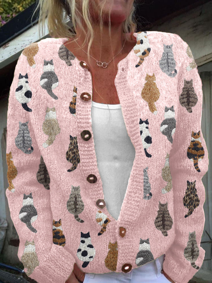 Agnès Paris | Cardigan Motif Chats Camille