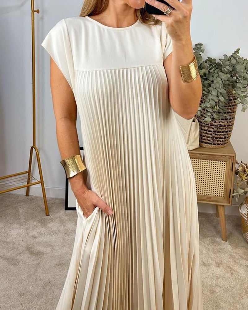 Agnès Paris | Robe Plissée Sans Manches
