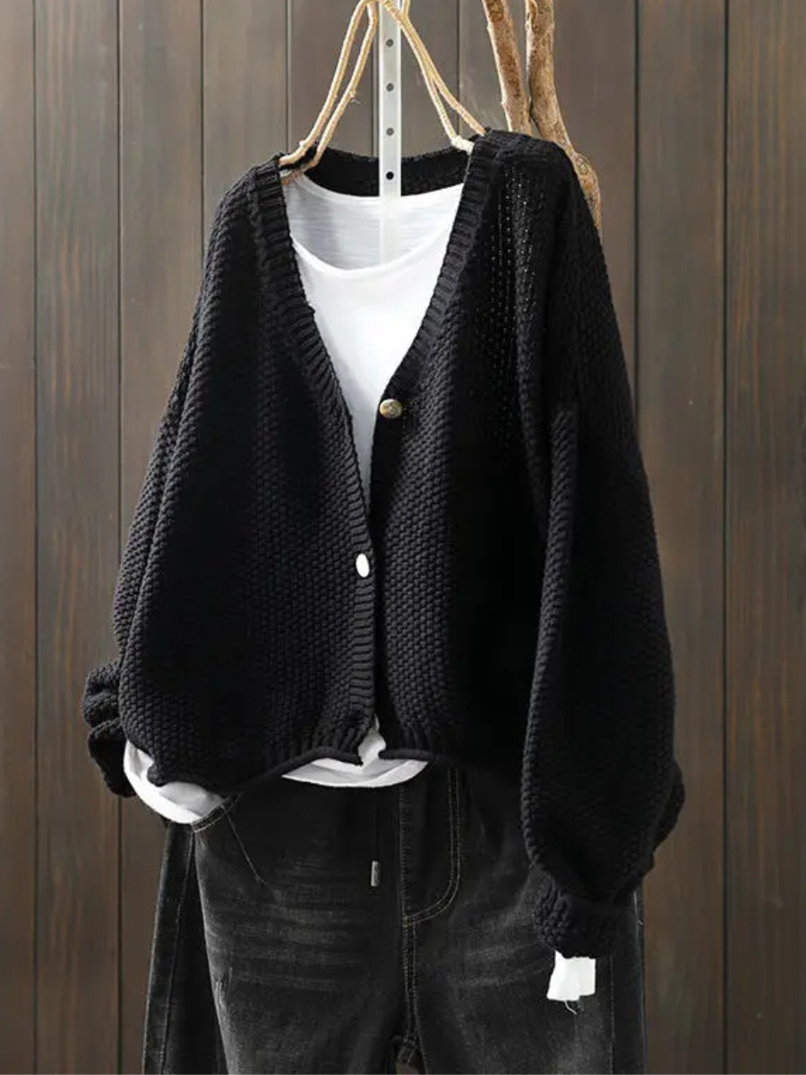 Agnès Paris | Cardigan Maille Épaisse Col V Élina