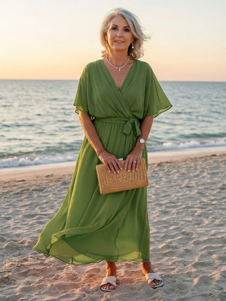 Agnès Paris | Robe Midi Drapée à Encolure Elysia