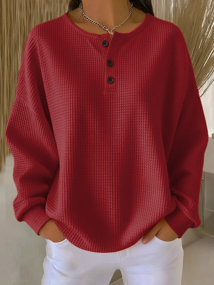 Agnès Paris | Sweat Gaufré Henley Catherine