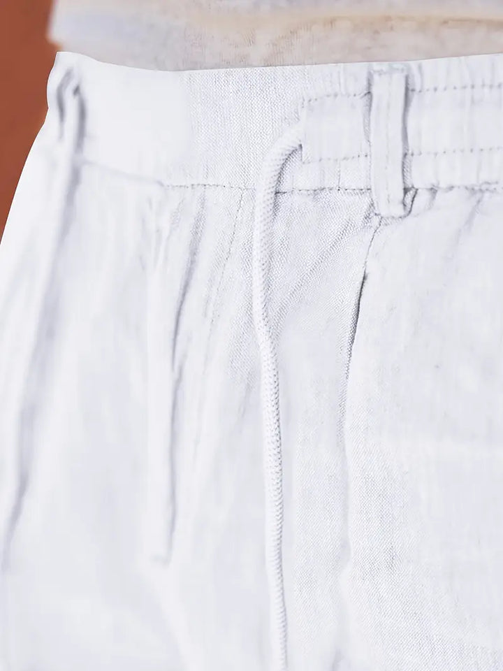 Agnès Paris | PANTALONS LARGES EN LIN AVEC CORDON