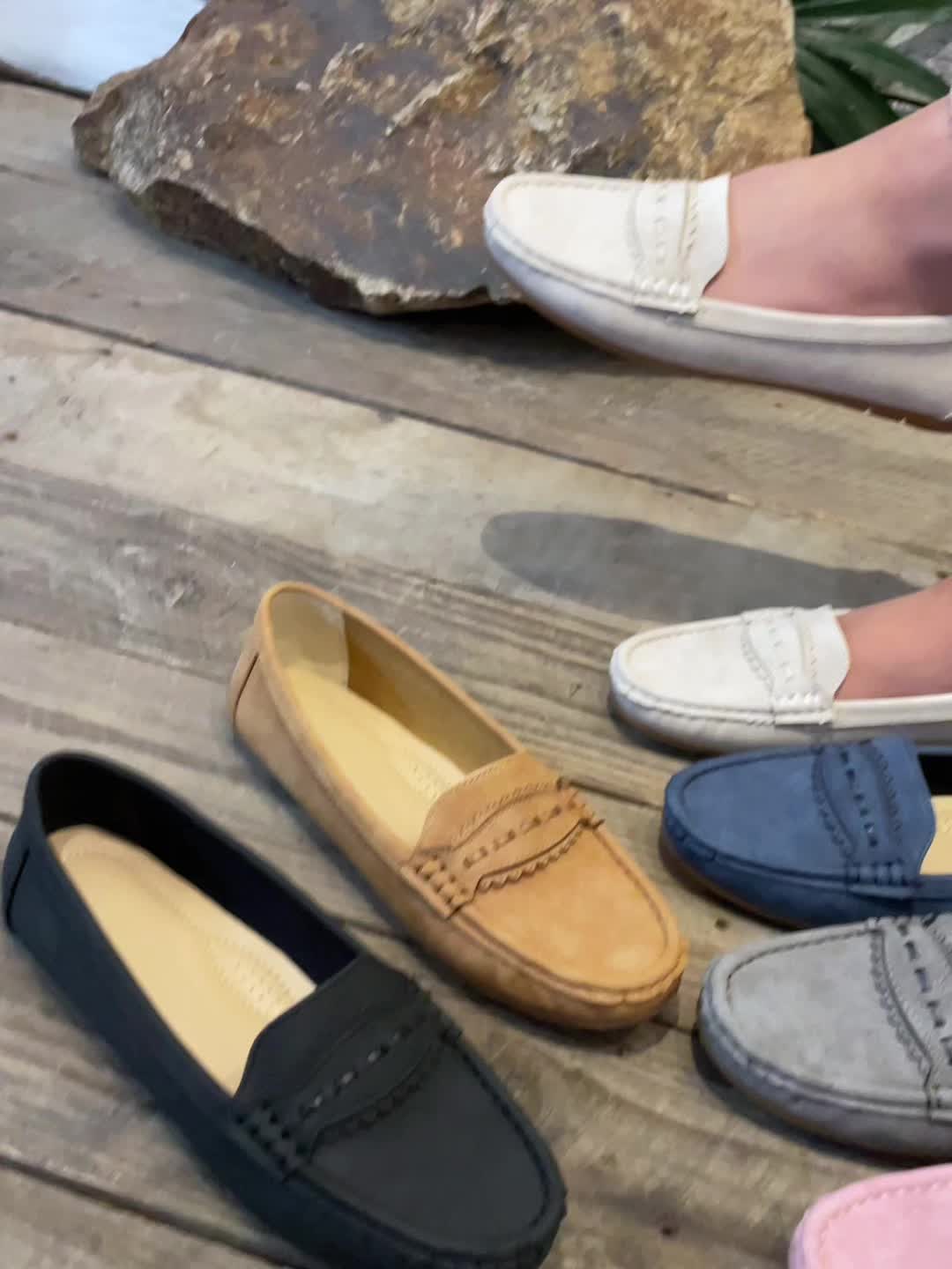Agnès Paris | Mocassins Effet Daim Festonnés Marie