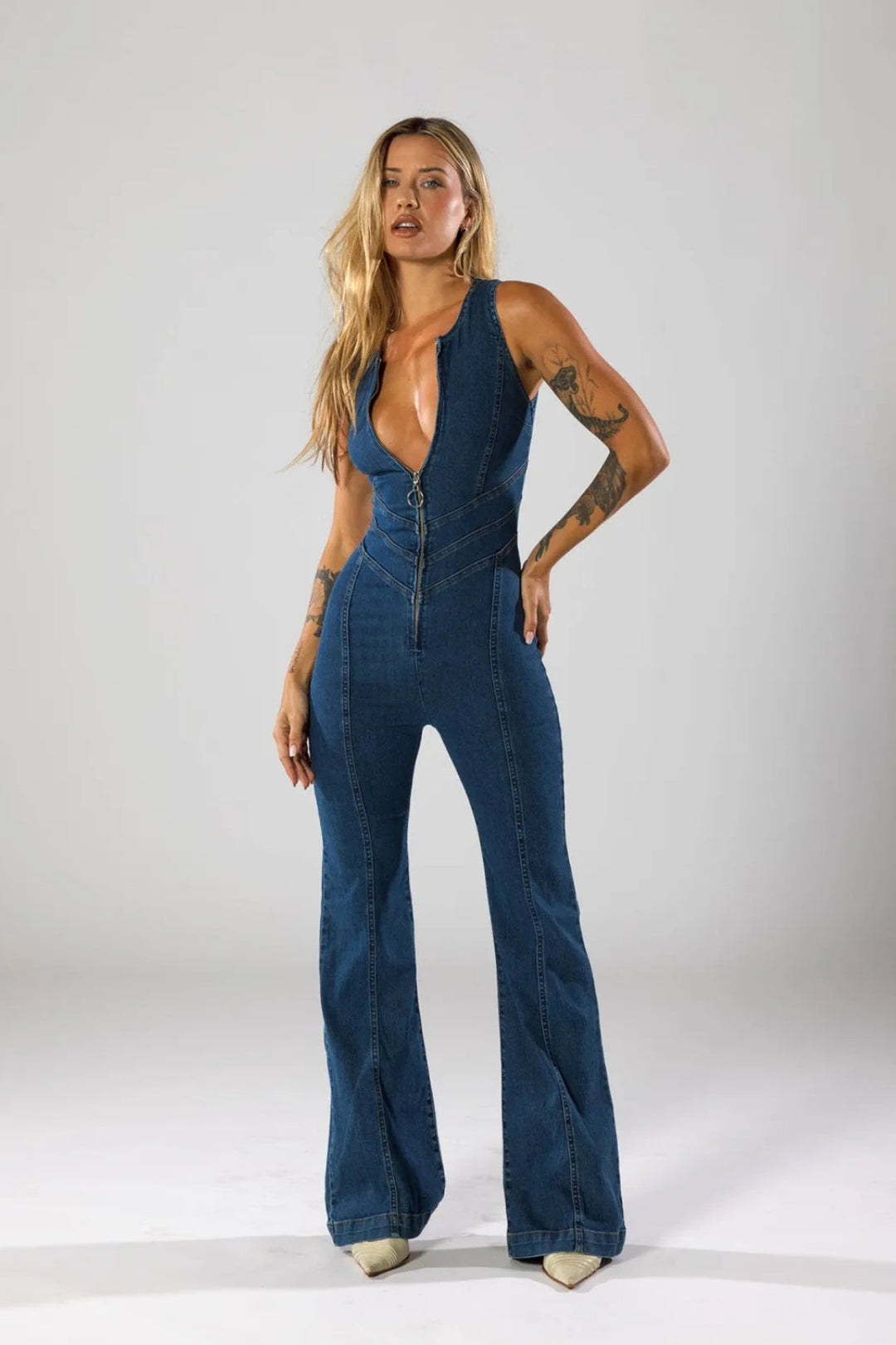 Agnès Paris | COMBINAISON EN DENIM ÉLÉGANTE