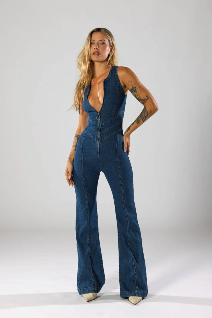 Agnès Paris | COMBINAISON EN DENIM ÉLÉGANTE
