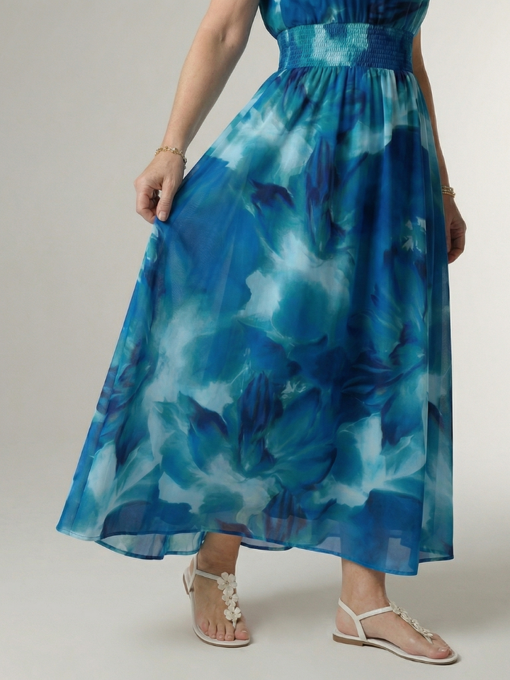 Agnès Paris | Robe Midi à Encolure Halter Froncée Sylin