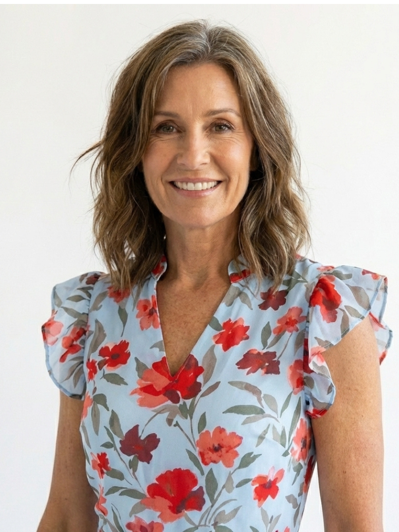 Agnès Paris | Robe Midi Évasée à Imprimé Floral Lila