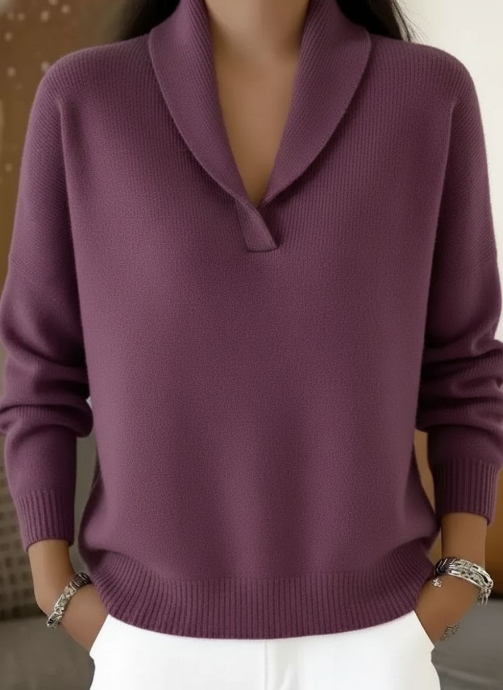 Agnès Paris | Pull Col Châle Élégant Véronique