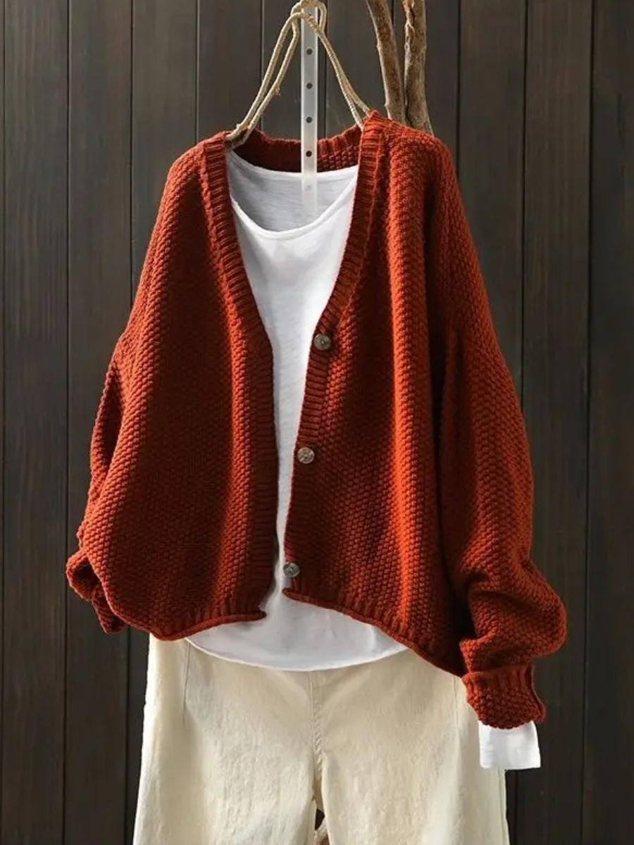 Agnès Paris | Cardigan Maille Épaisse Col V Élina