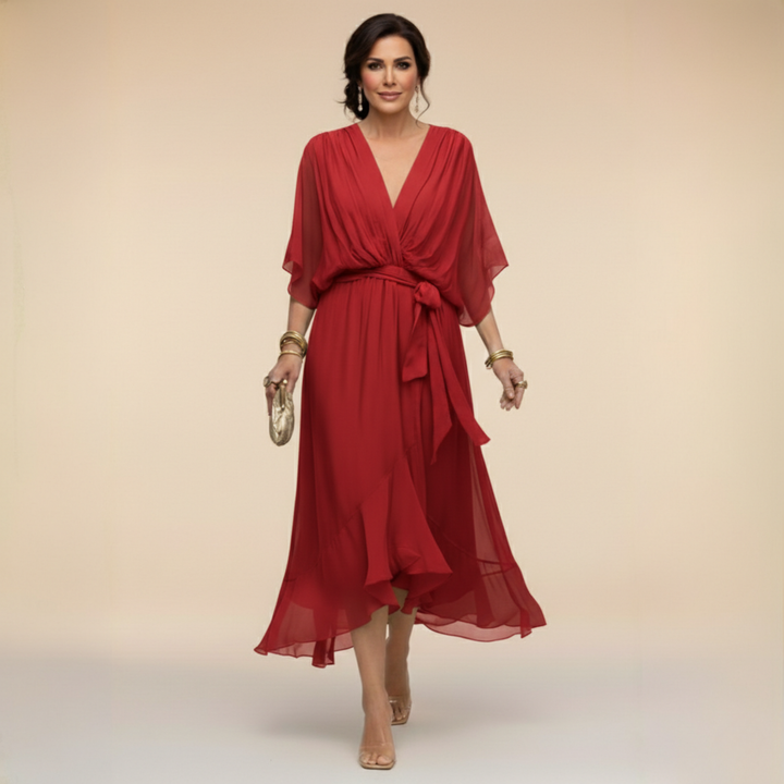 Agnès Paris | Robe en chiffon à décolleté V