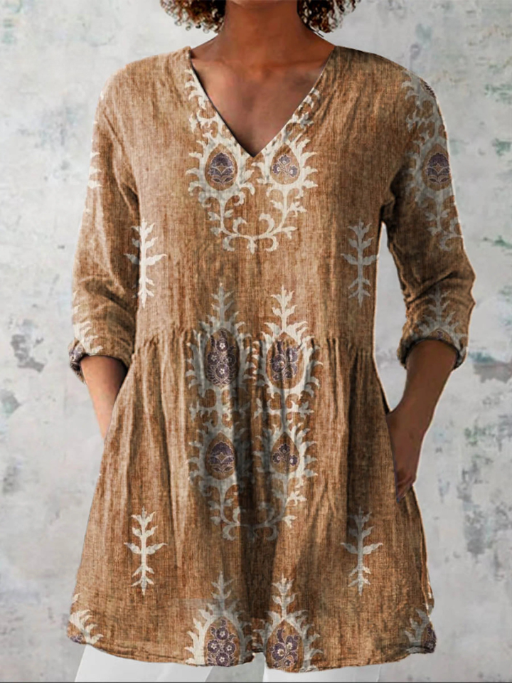 Agnès Paris | Blouse Longue Col V Fluide Aveline