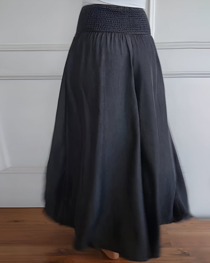 Agnès Paris | Pantalon large pour femme avec taille smockée