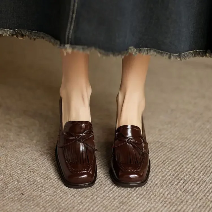 Agnès Paris | Mocassins à Pampilles Talon Bloc Élina