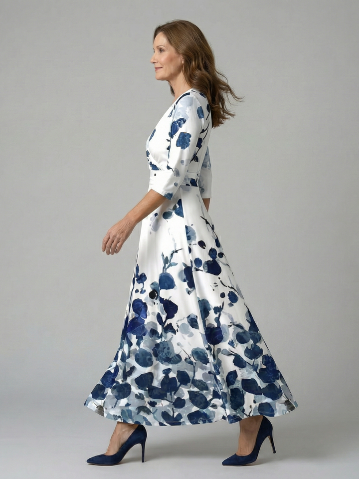 Agnès Paris | Robe Midi Croisée à Col Celine